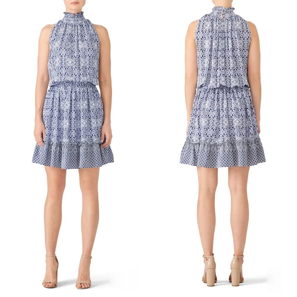 Shoshanna Blue and White Mini Dress
